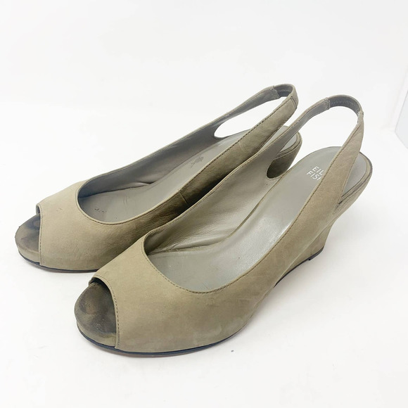 Eileen Fisher Suede Slingback Wedges - Picture 1 of 5